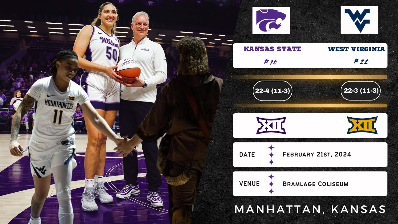 No. 10 Kansas State vs No. 22 West Virginia | Big 12 | 2.21.24