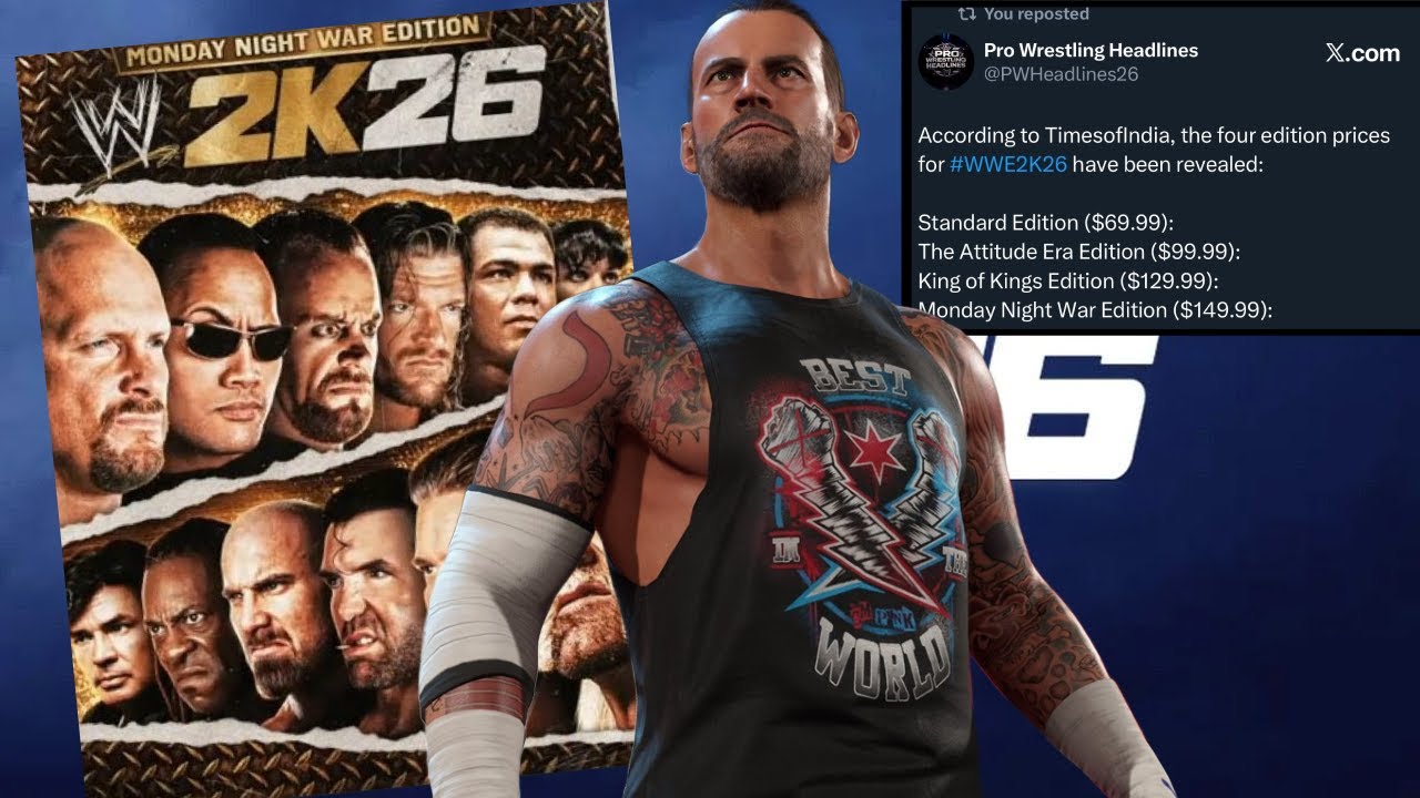 WWE2K26: УТЕЧКА НОВЫХ ПОДРОБНОСТЕЙ И ЦЕН НА КАЖДОЕ ИЗДАНИЕ РАНЬШЕ ВРЕМЕНИ!!