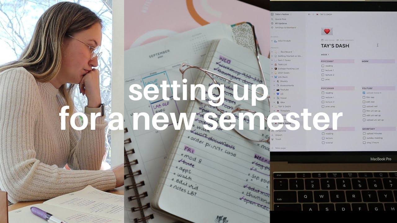 HOW I PREPARE FOR A NEW SEMESTER AT UNI | schedule, organisation, apps + notion tutorial!