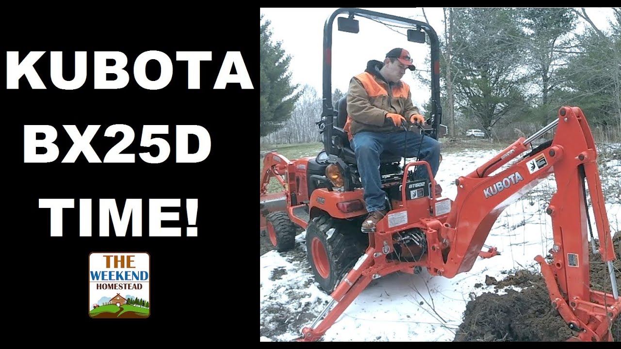 Kubota BX25D Excavator in Action