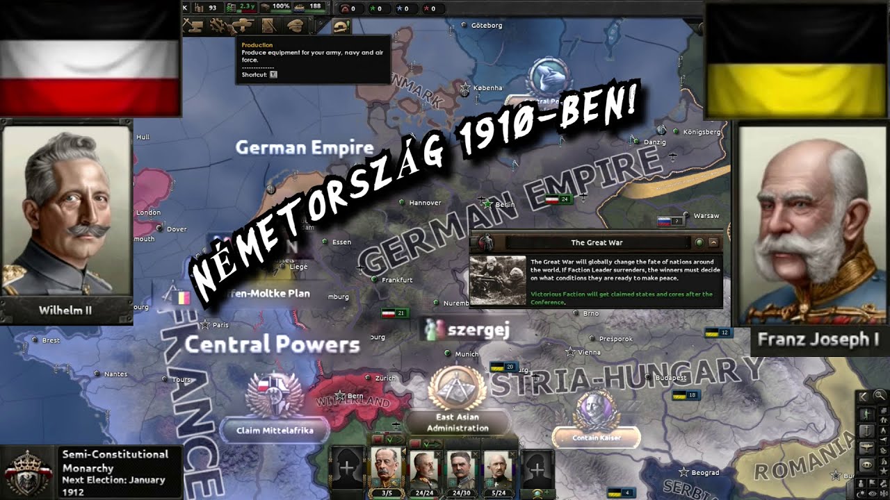 Hearts Of Iron IV Greatwarredux #1 Németország 1910-ben!