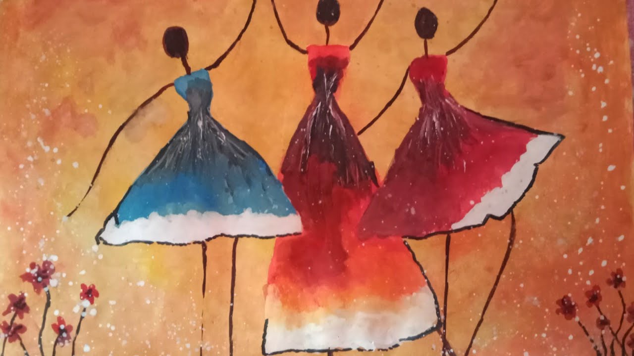 Canvas painting| Ballerina dancing ballet abstract painting| Modern art