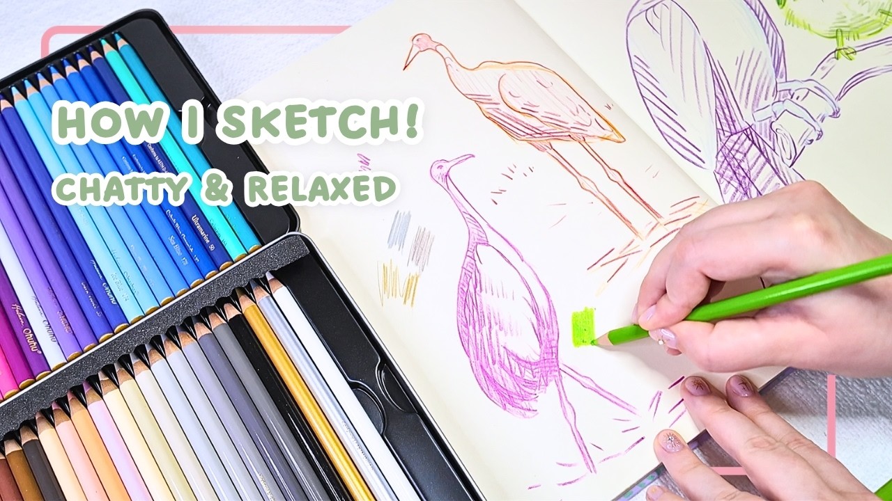 Real-time Sketching Process + Ohuhu Colored Pencil Review