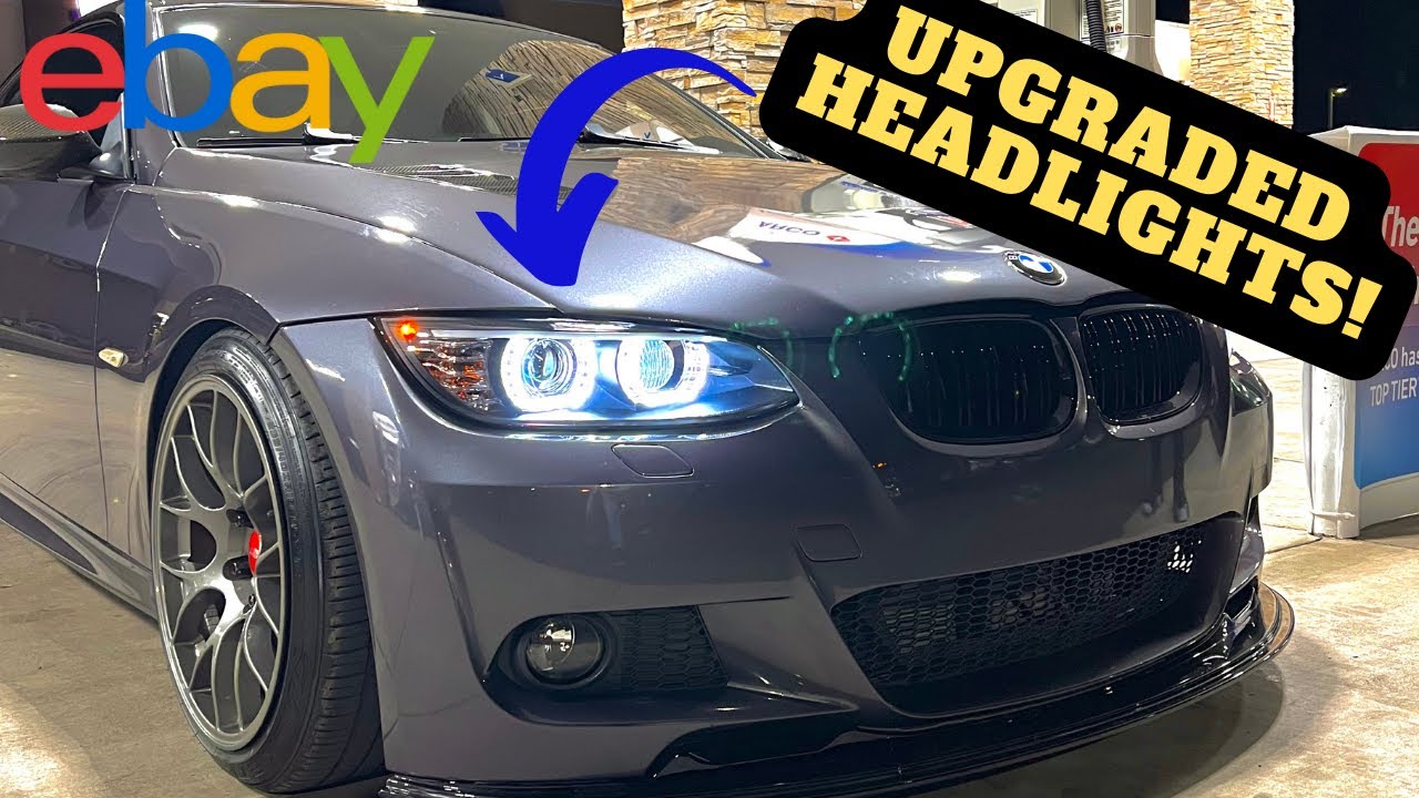 E92 Bmw 335i n54 EBAY Headlight upgrade!!! Cheap Mod!