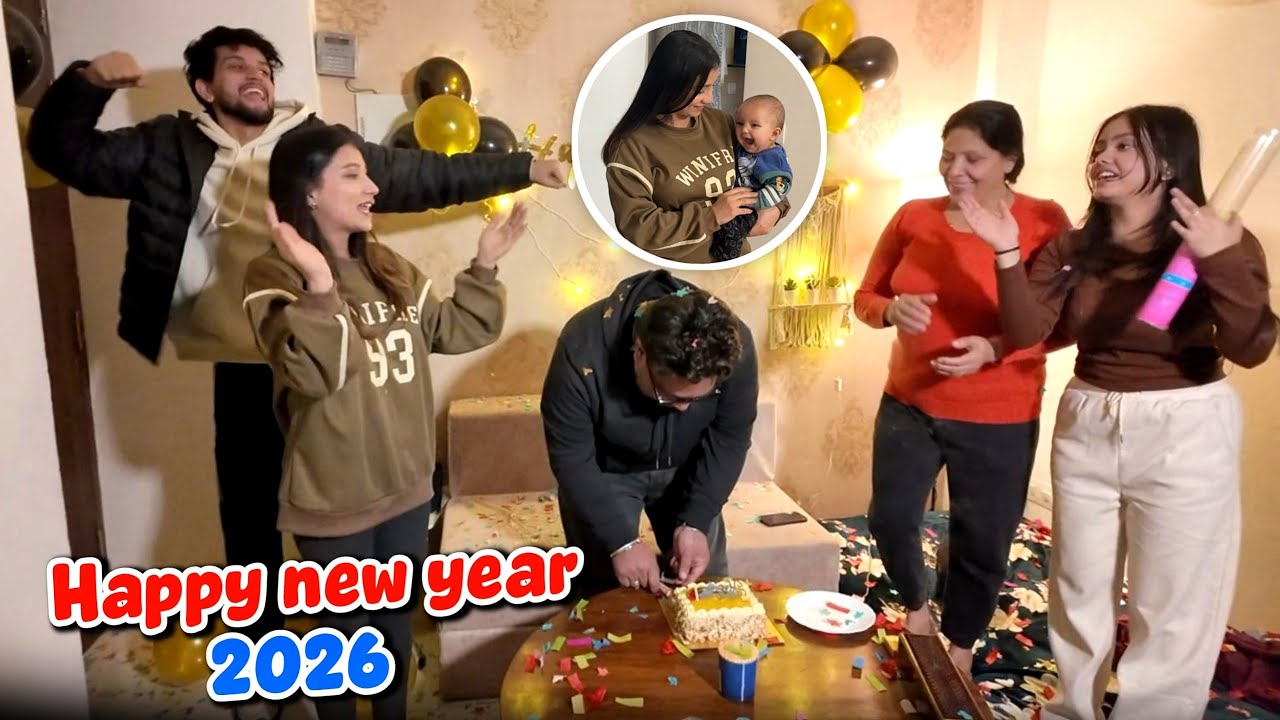 Janvi ka first new year celebration 🥳 | Happy new year 2026😍