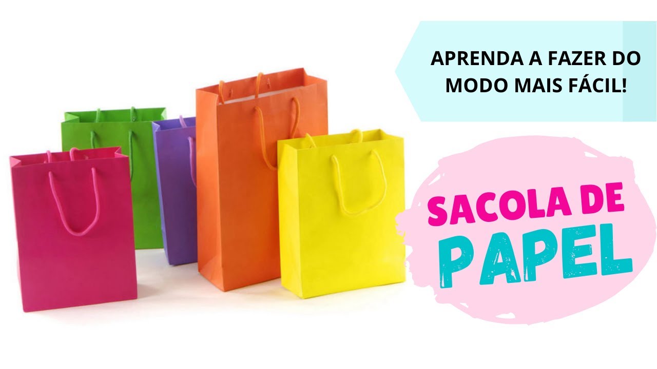 COMO FAZER SACOLA DE PAPEL  - DIY Faça você mesmo - Aprenda e diferencie seu negócio