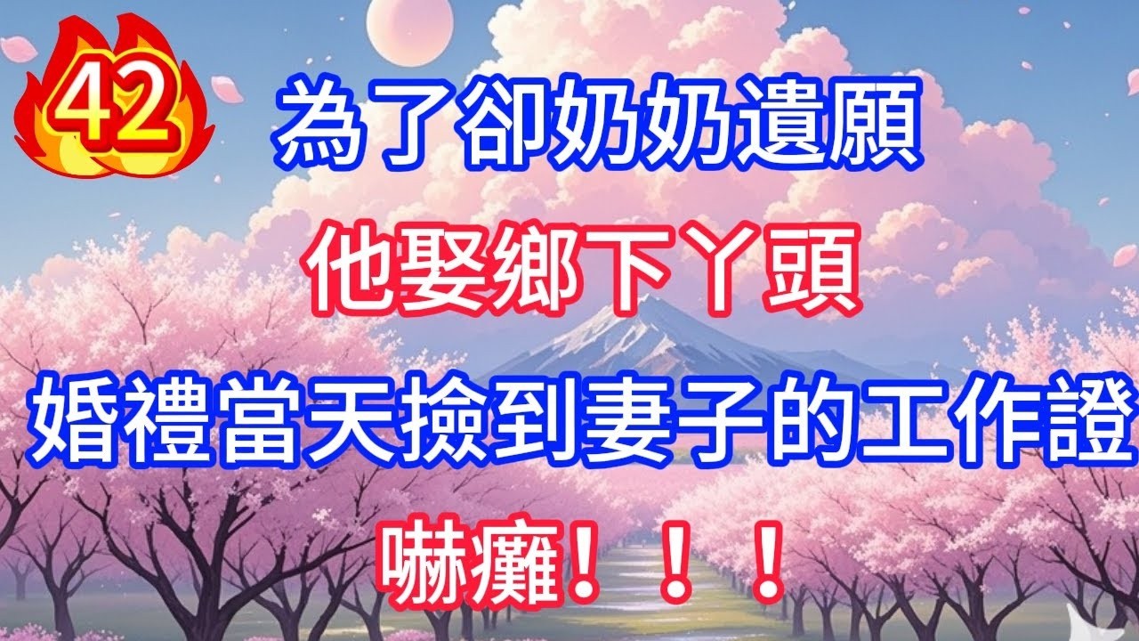 第42集：為了卻奶奶遺願，他娶鄉下丫頭，婚禮當天撿到妻子的工作證，嚇癱！