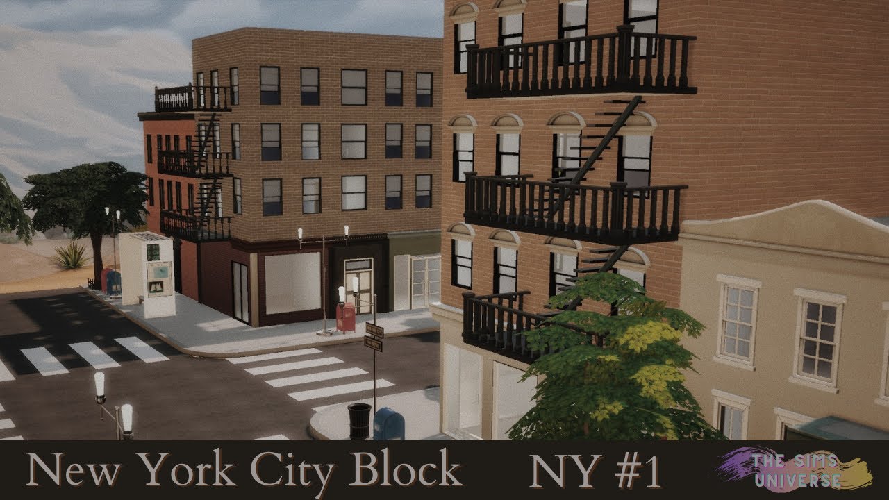 New York City Block | NY #1 | The Sims 4 CC Speed Build
