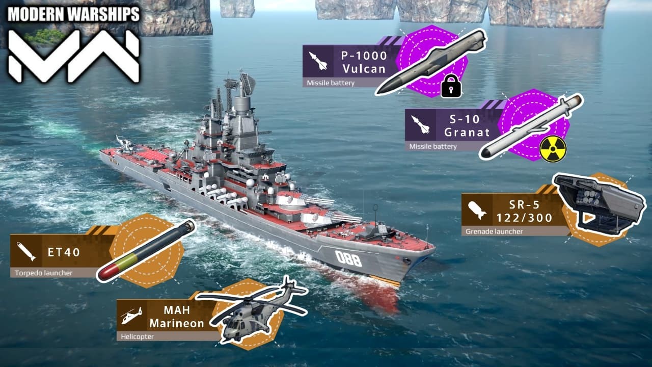 Highly intense Fire Power Strike Battleship with exclusive equipment / MODERN WARSHIPS _ gameplay