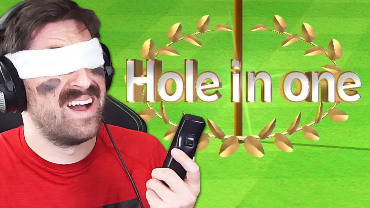 I tried to get a HOLE IN ONE in Wii Sports BLINDFOLDED and MADE 6!