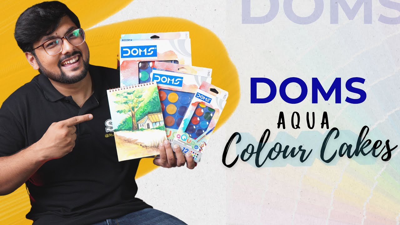 Doms Aqua Colour Cakes Review - Easy to use Portable Watercolours !