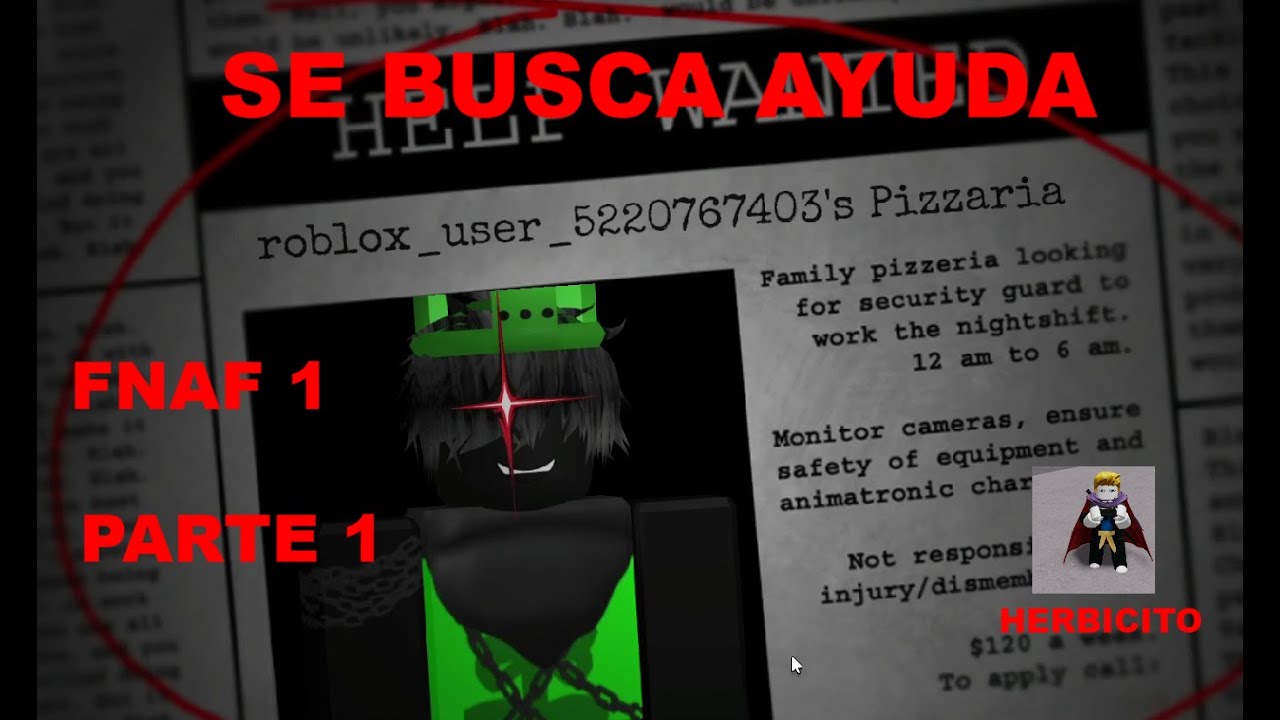 ROBLOX: FNAF 1 PARTE 1