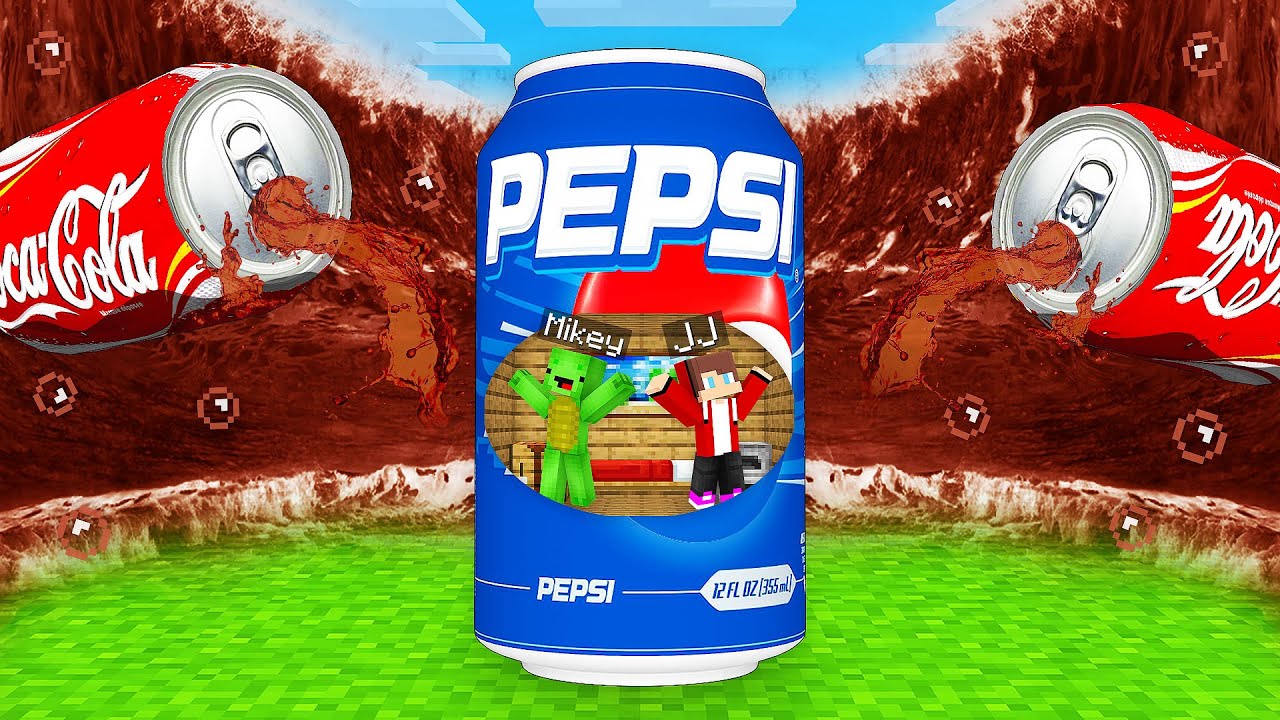 JJ and Mikey PEPSI Bunker vs COCA COLA TSUNAMI Doomsday in Minecraft - Maizen