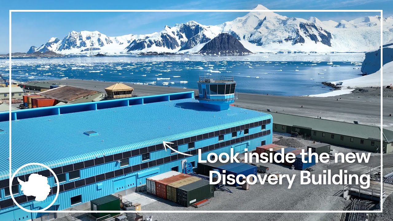 Первый взгляд на здание Discovery Building на исследовательской станции Ротера | Британская антар...