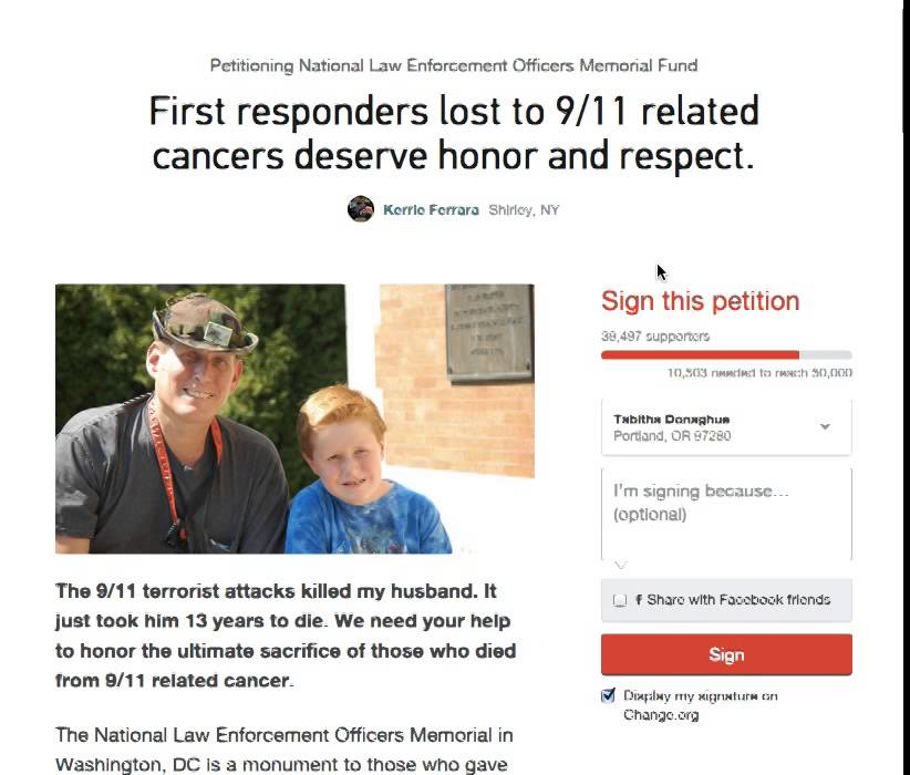 sign a petition using change org