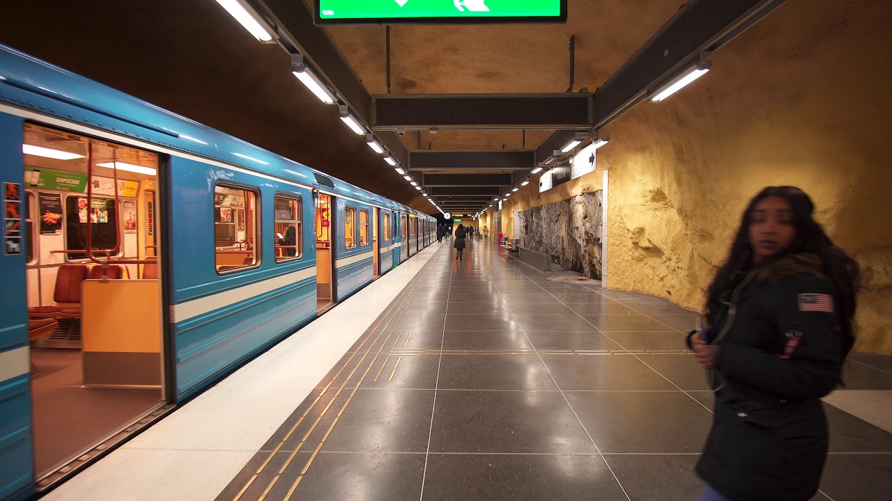 Sweden, Stockholm, Akalla subway station, 6X escalator, 3X elevator