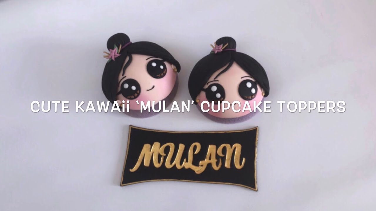 Cute Kawaii ‘Mulan’ cupcakes toppers