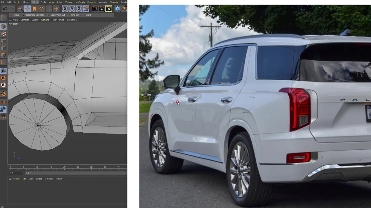 [Cinema4D] Car modeling (Palisade) - PART 04