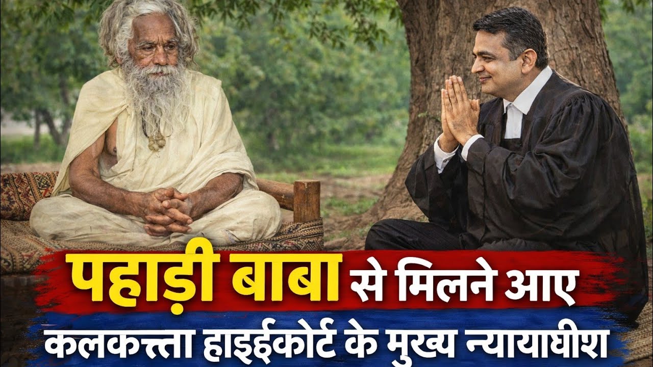 श्री पहाड़ी बाबा जी से मिलने आए कलकत्ता हाईकोर्ट के मुख्य न्यायाधीश #malookpeeth #katha 