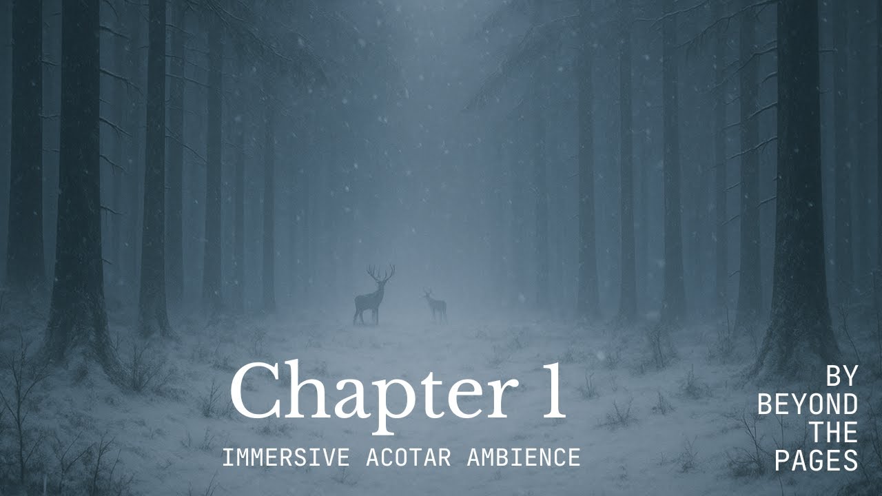 ACOTAR Ambience Chapter 1  | Music, Snowy Forest Fantasy Soundscape |  A Court of Thorns and Roses