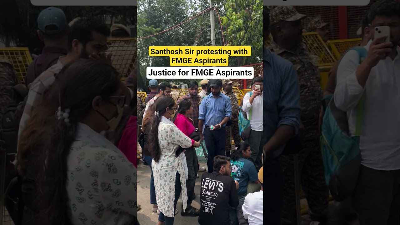 Santhosh Sir protesting with the students 🫡 #fmge #respect #shorts #fmge2026 #fmgeprep #protest