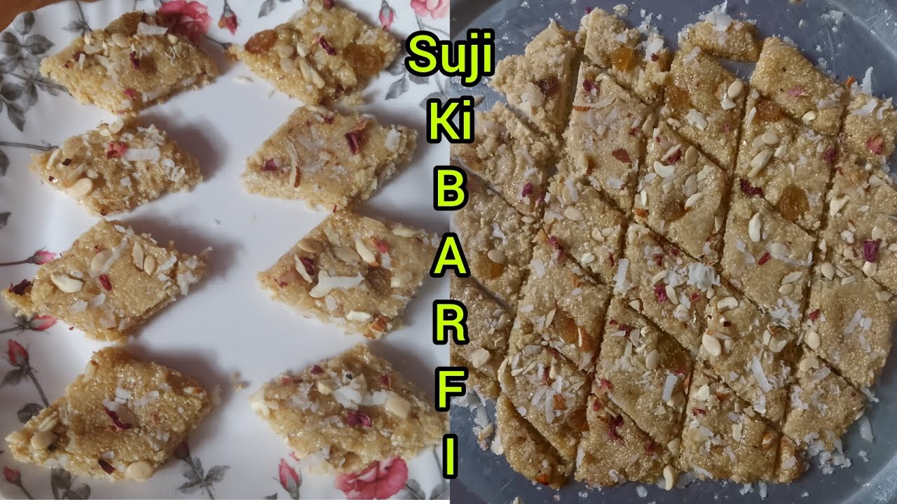   सुजि कि बरफि ...Suji/semolina barfi #sweet#chocolate#food#esayway #winterrecipies #cooking 