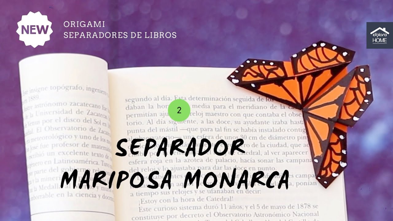 Colección de separadores de libros de origami // 2. MARIPOSA MONARCA