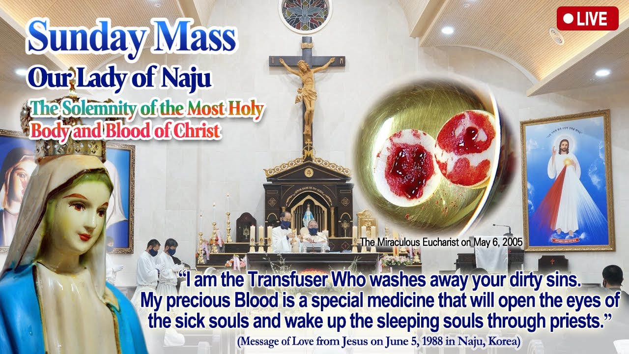 ❤️ LIVE! Holy Rosary and Mass│The Solemnity of Corpus Christi (June 19, 2022)│Naju Shrine ❤️