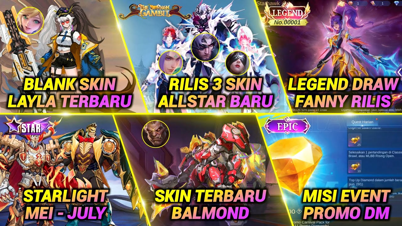 ALLSTAR YUZHONG RILIS!? RILIS LEGEND FANNY, STARLIGHT MEI - JULY, BALMOND SKIN BARU, PROMO DIAMOND