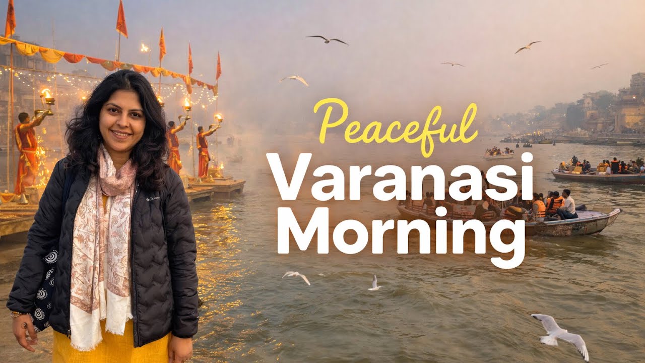 Спокойное утро в Каши | Аарти на Асси Гхат | Прогулка на лодке и завтрак на улице