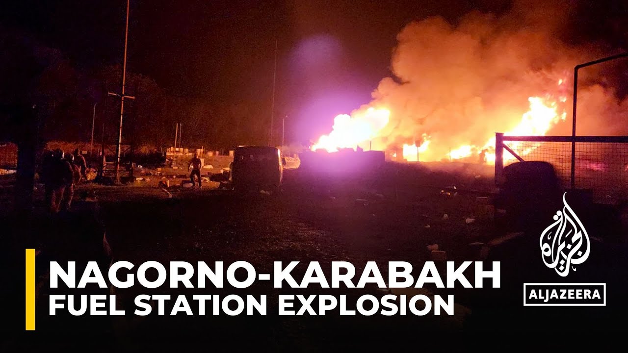 At least 20 people killed and hundreds injured in an explosion at a fuel station in Nagorno-Karabakh
