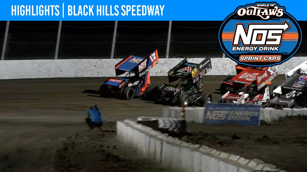 World of Outlaws NOS Energy Drink Sprint Cars Black Hills Speedway, August 29, 2021 | HIGHLIGHTS
