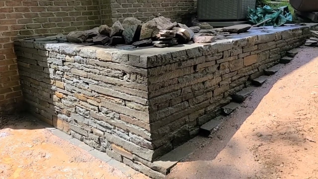 Dry Laid Stone Corner Explained | Feather & Wedge ~ Thermal Bluestone | Hampstead Maryland #Drystack