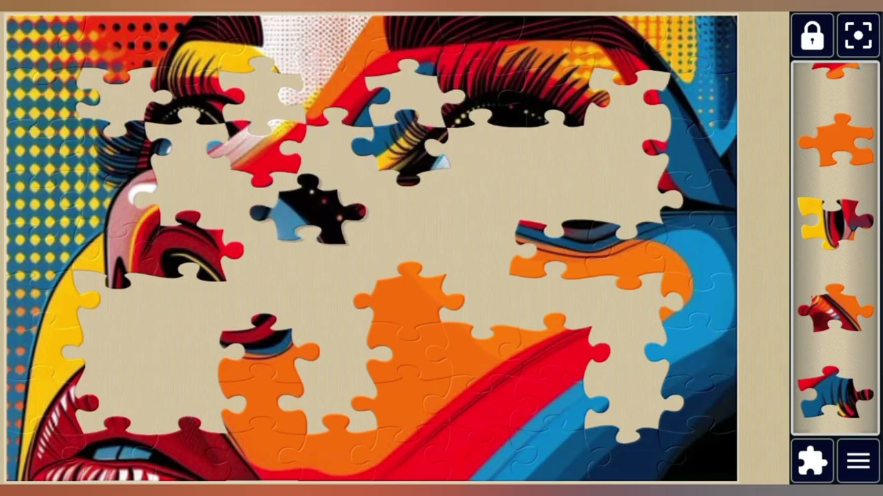 Pop-Art Glam:Bold Eyes & Vibrant Vibes👀📸🎨🧩 amazing jigsaw puzzle 🧩//@jigsawpuzzle45 