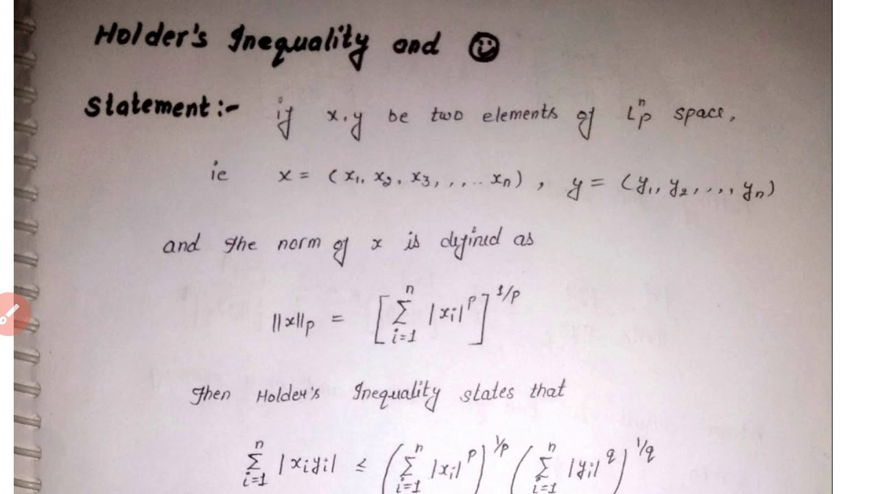 Holder's Inequality (Functional Analysis)
