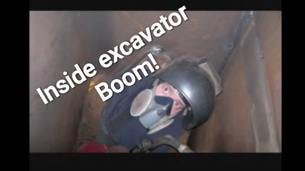 excavator broken boom weld repair engineering compilation