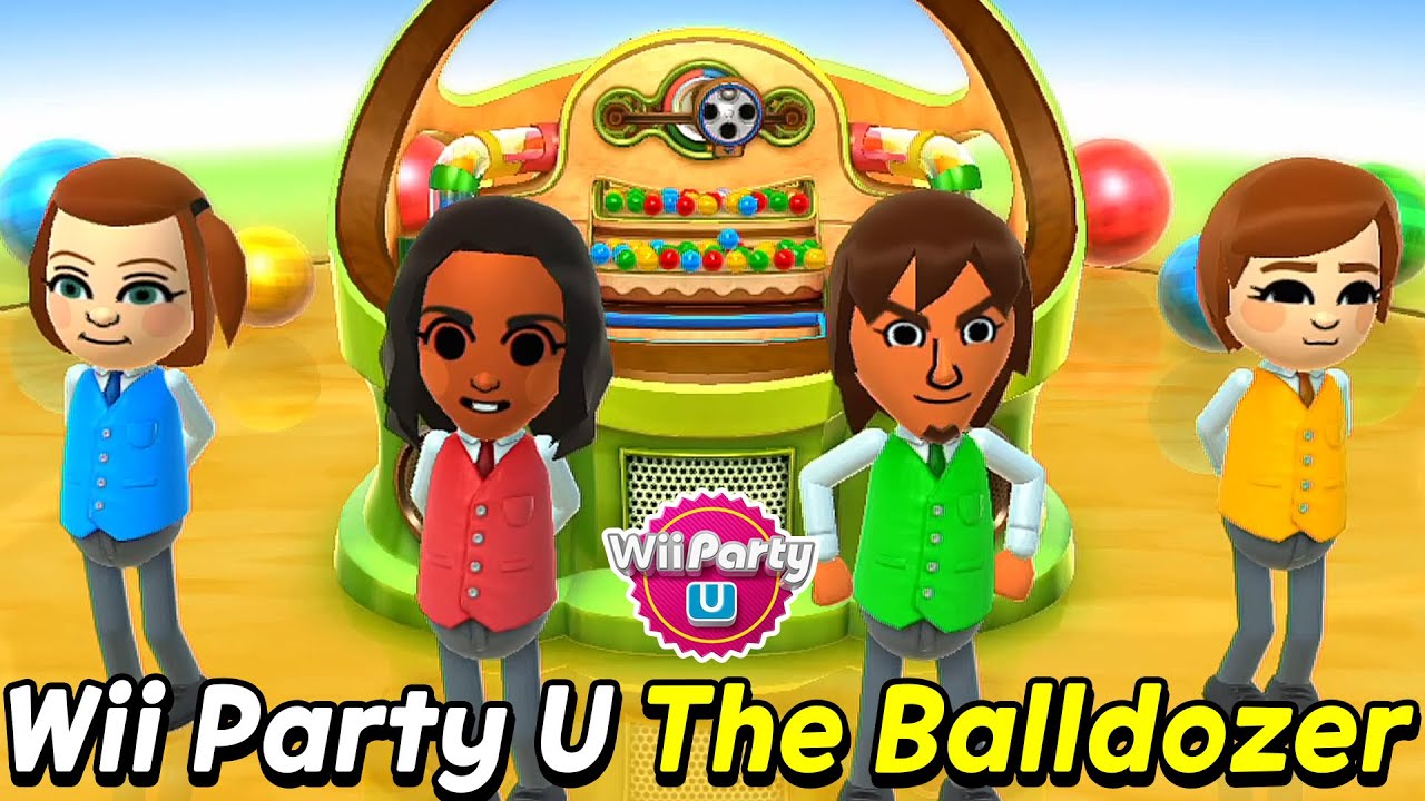 Wii Party U The Balldozer gameplay Polly vs Faustine vs Yuya vs Susie | AlexgamingTV