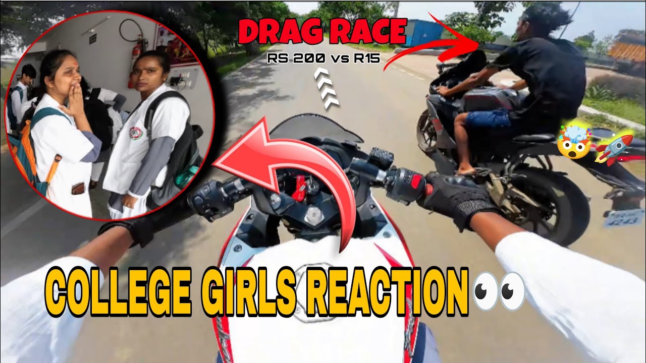 College Girl Reaction/ Race with R15 v3 Guy’s Rs200 🚀🥵