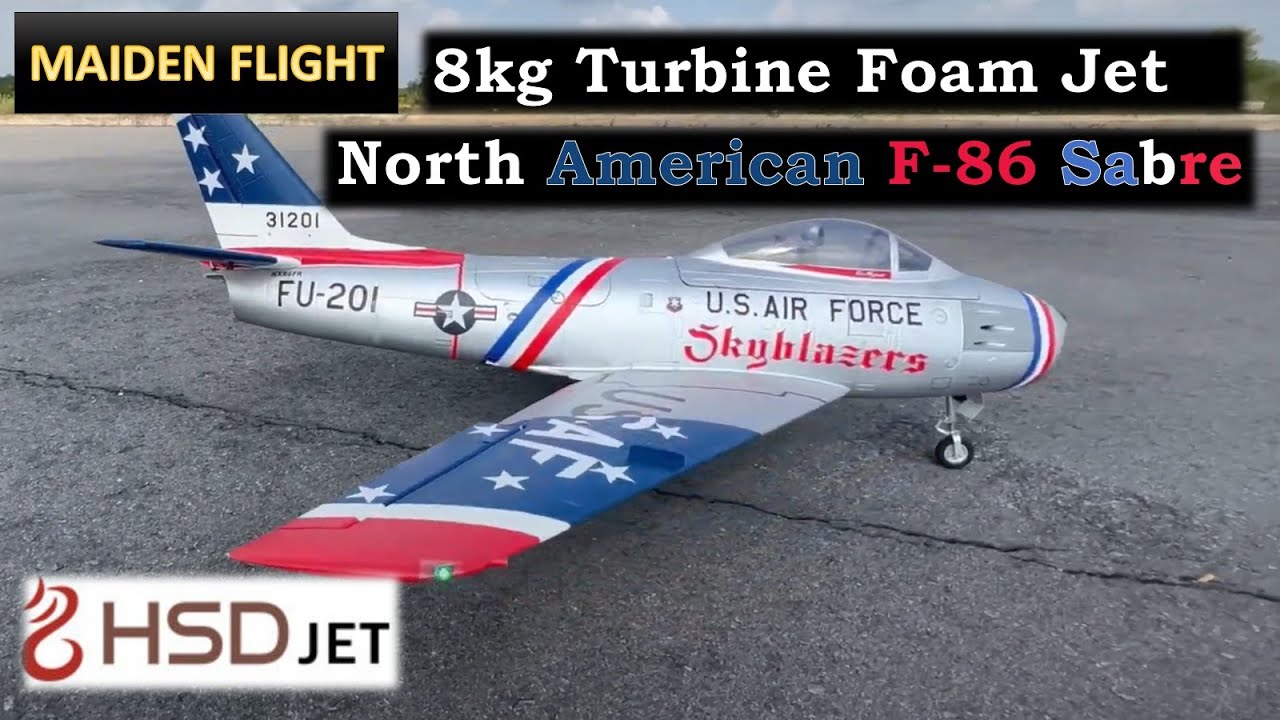 [MAIDEN FLIGHT] Super HUGE HSDJETS F-86 with KingTech K85-g4+ by @drctoyshobby