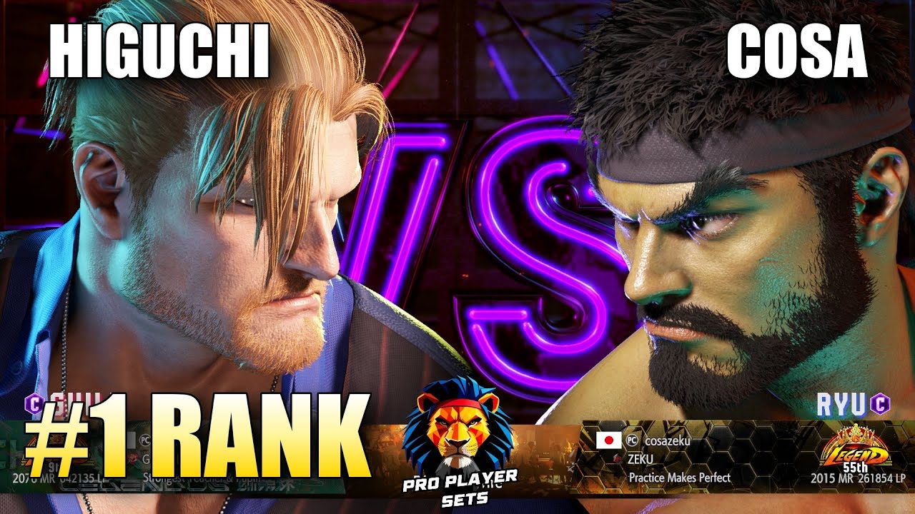 SF6 ☆ Higuchi (#1 Ranked Guile) VS Cosa (Ryu) ☆ Pro Level Set