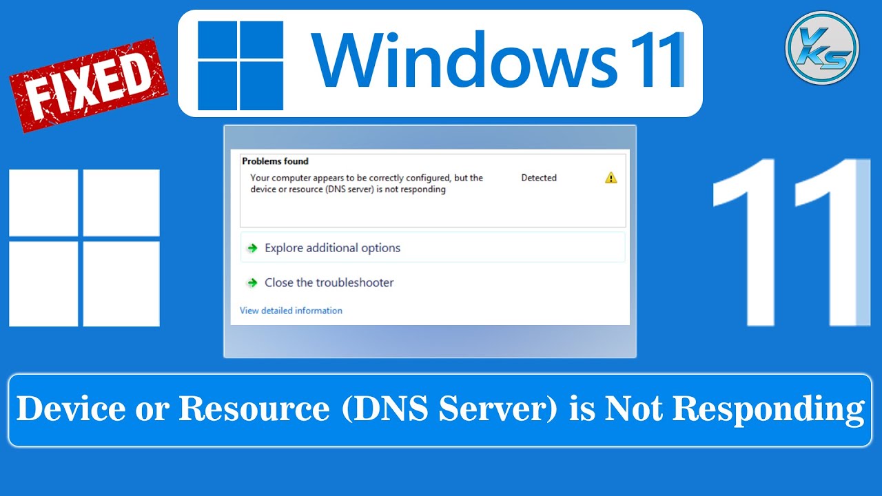✅ How To Fix Device or Resource (DNS Server) is Not Responding on Windows 11
