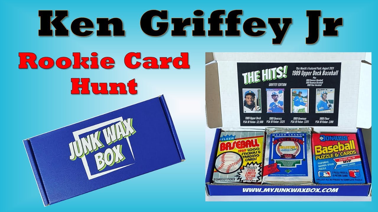 Ken Griffey Jr Rookie Card Hunt with Junk Wax Box Subscription Box