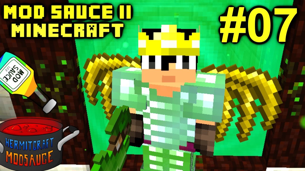 Minecraft Mods - Mod Sauce II Ep. 07 - FLIGHT & GAIA BOSS !!! ( HermitCraft Modded )