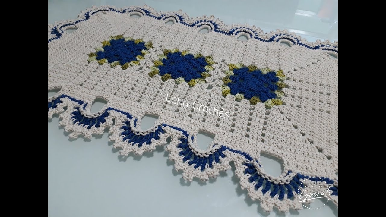 Tapete de crochê com bico russo  @LenaMarcossi1  #crochê #tapete