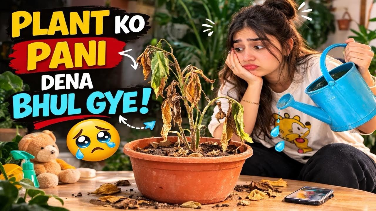 Aaj podhe ko pani nhi diya😱🤧 #kvmuavlogs #plants #dailyvlog 