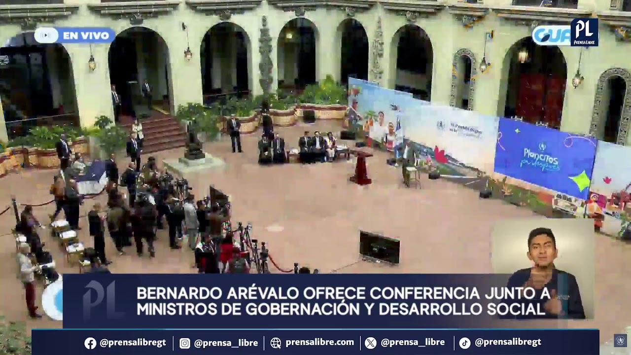 Bernardo Arévalo encabeza conferencia con autoridades de Gobernación y Desarrollo Social