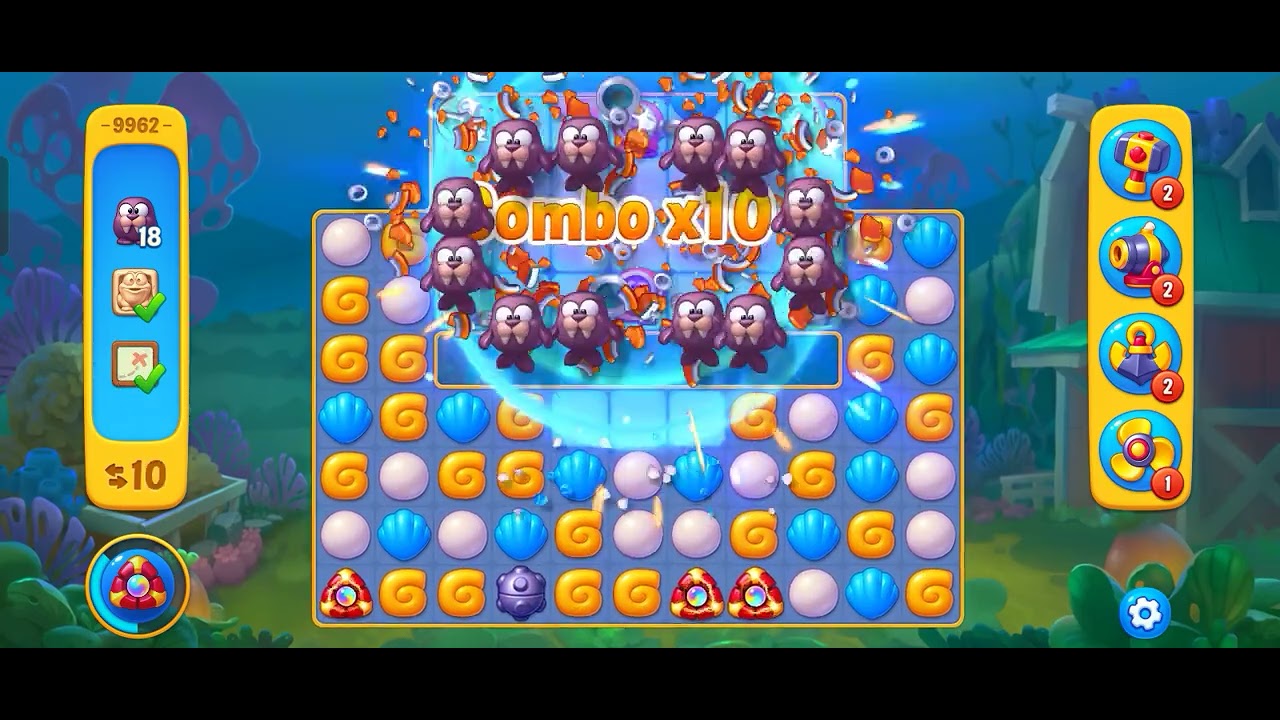 Fishdom playrix game LEVEL 9962😍💥🔥💥🤩