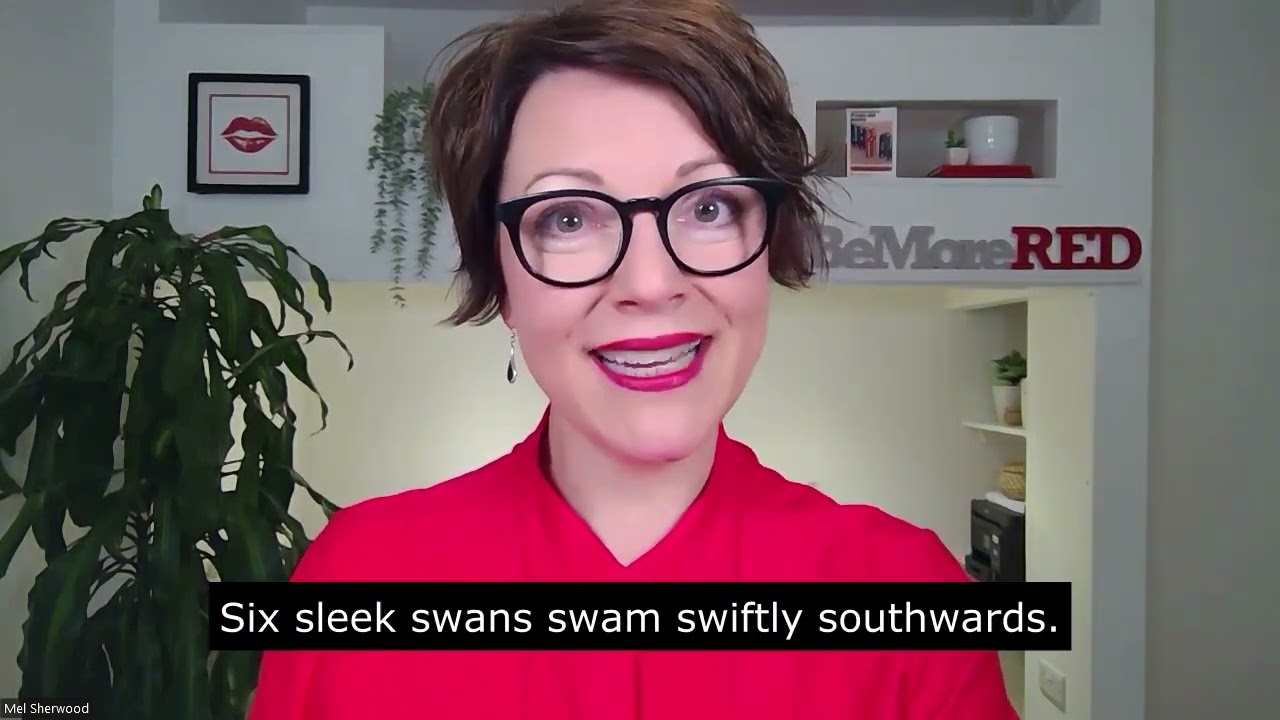 Tongue Twister for Presentation Warm Up - Six Sleek Swans
