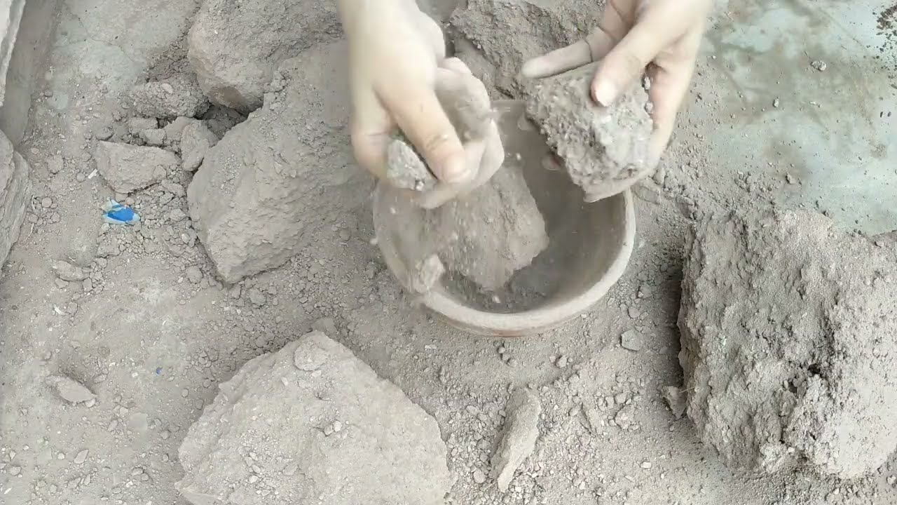 Gritty sand chunks dry crumbling in claypot  | Dust play 🤤🤤🌪🌪🌪🌪