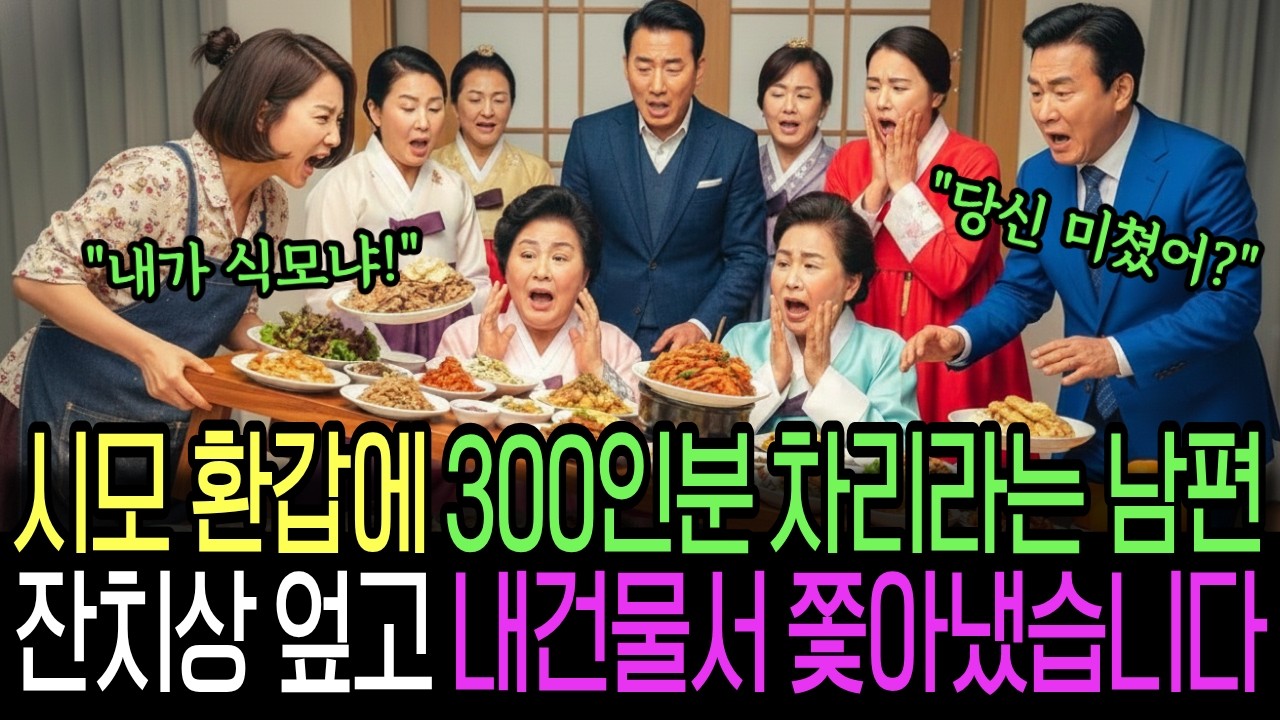 시모 환갑 잔치에 300인분의 음식을 차리라는 남편, 내 건물에서 쫓아내고 잔치날이 초상날이 되게 만들었습니다 #인생이야기 #고부갈등 #실화사연 #인생교훈